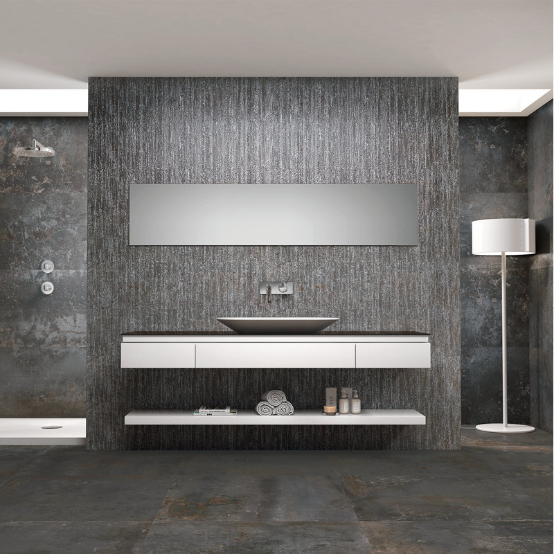 Voyager 12" x 48" Porcelain Field Tile, Dark Gray