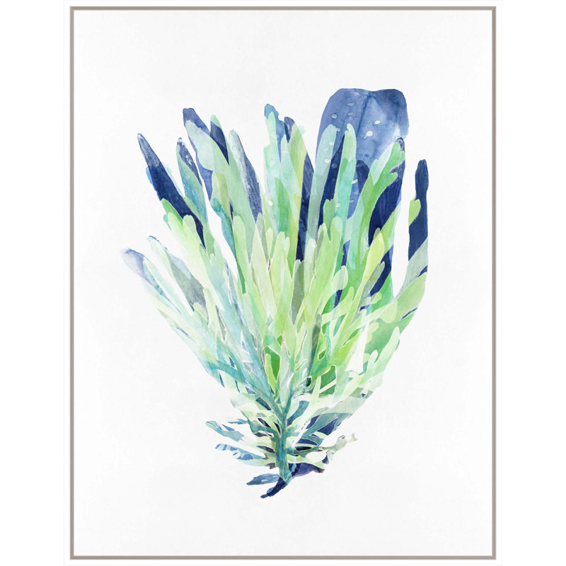 Sea Grass 2 Print, White Floater Framed, 31" H x 24" W