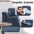 Modern L-Shaped Sofa with Ottoman – Soft Linen Fabric, Compact Design for Living Room, Apartment, or Office, 79-1005157651