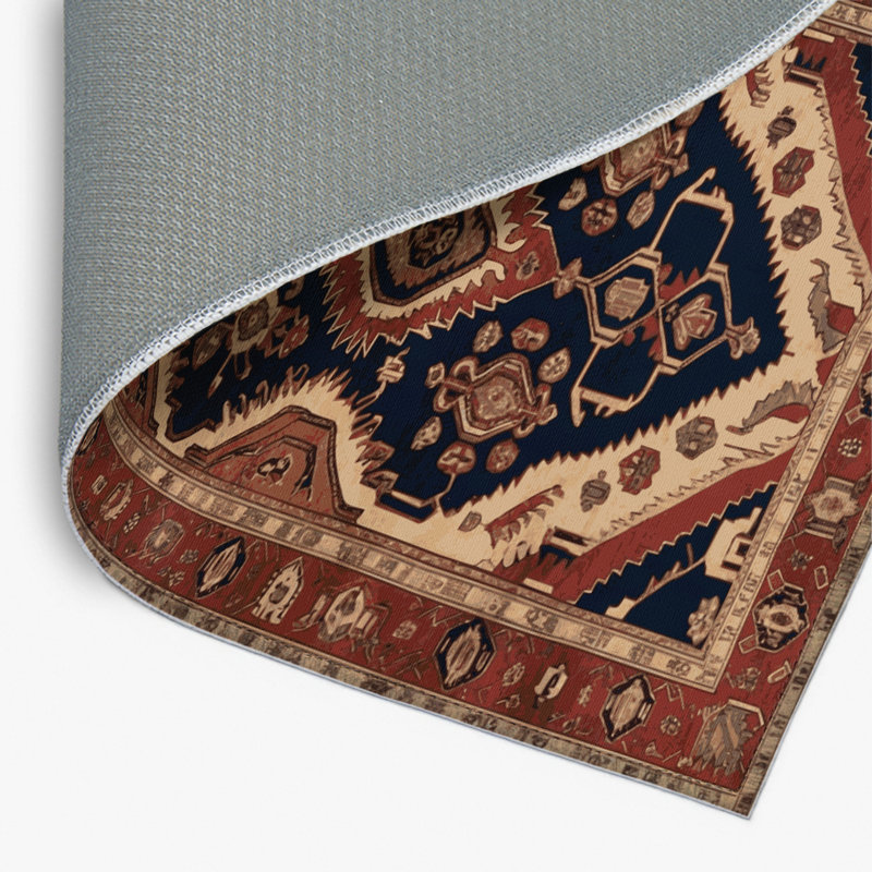 Tapis d'intérieur et d'extérieur brun Persian, Rectangulaire 8 pi x 10 pi