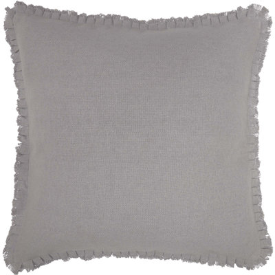 Burlap Dove Grey 100% Cotton Pillow Sham