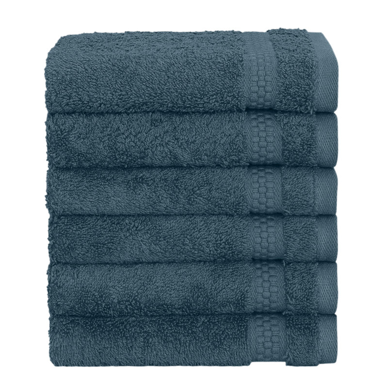 STARLIGHT 100% Turkish Cotton Terrycloth Washcloths, Blue