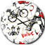 Horloge murale moderne Paris Eiffel Eiffel Hearts I - Mid-Century-40748207