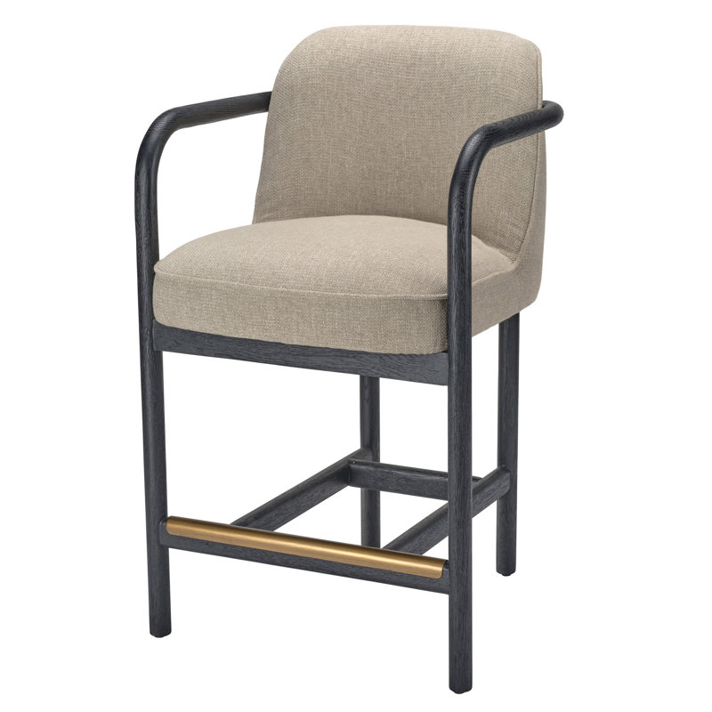 Tabouret de bar Tether, chêne ébène, Chêne ébène