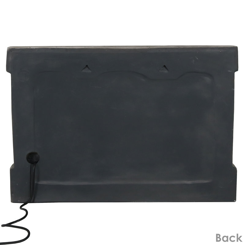 Ancient Brown Polyresin Wall-Mounted Outdoor Fountain