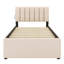 Lit plateforme tapissier avec lit gigogne-2093233527