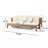 Outdoor Extendable Acacia Wood 3 Seater Sofa-1493166381-1493166385