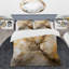 Ensemble de housse de couette abstraite Gold and Silver-107148018