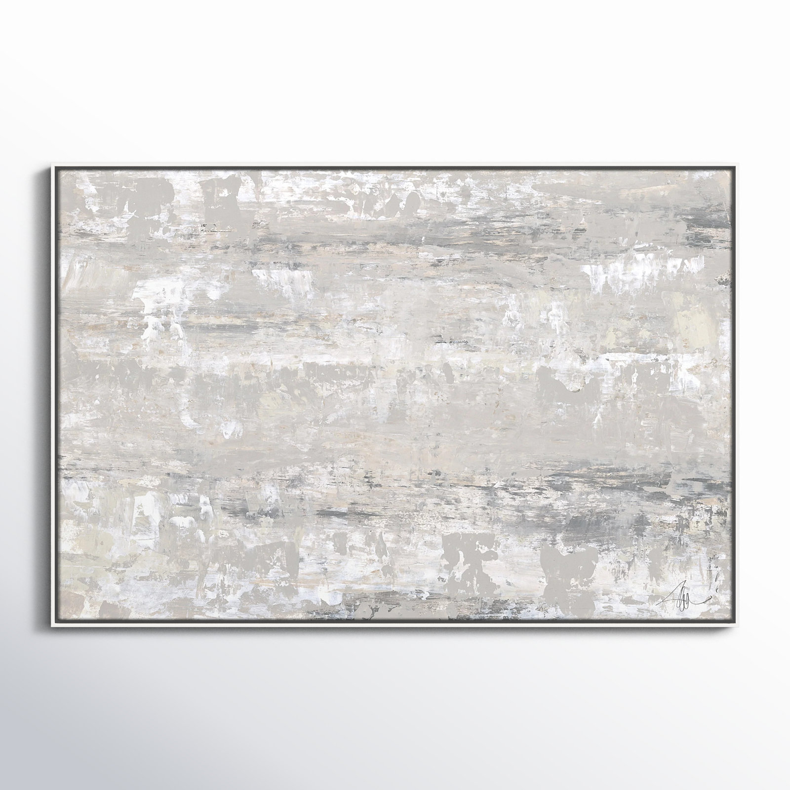Tryston "Desert Winds" Print by Filippo Ioco, White Framed Canvas, 41.5" H x 61.5" W x 2" D