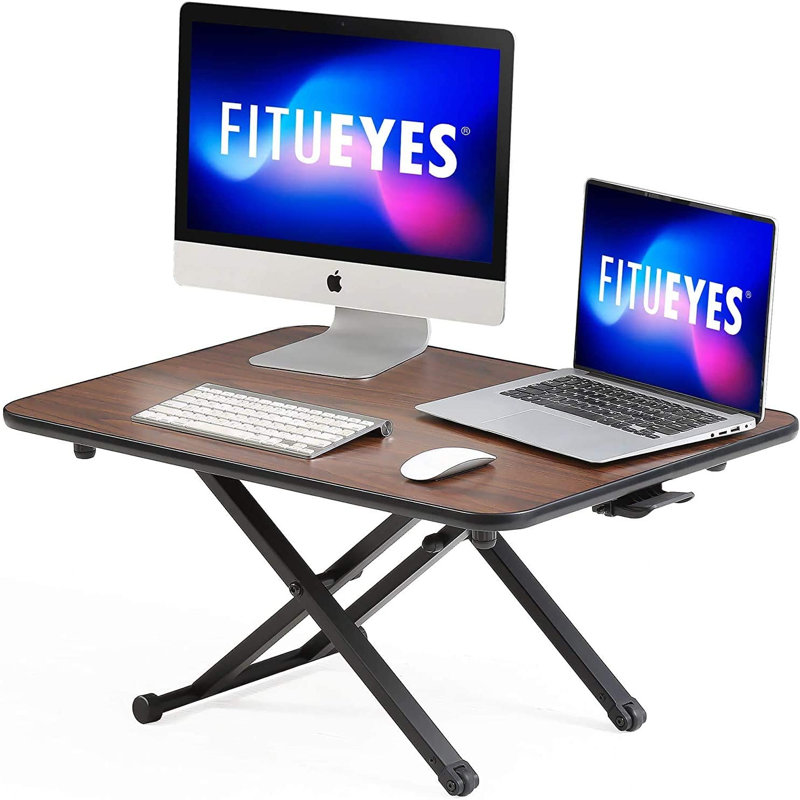 Bureau ajustable FITUEYES, Noyer / Noir