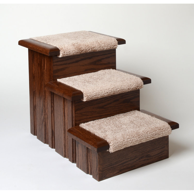 Escalier pour animal 3 marches Daphne, Noyer foncé foncé