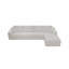 Siège modulaire 131,9 * 68,9 po, canapé modulaire rembourré pour salon, chambre à coucher, appartement, aucun assemblage requis, combinaison gratuite pour 4 PC, tissu en velours côtelé moelleux, blanc-459928496-454237292