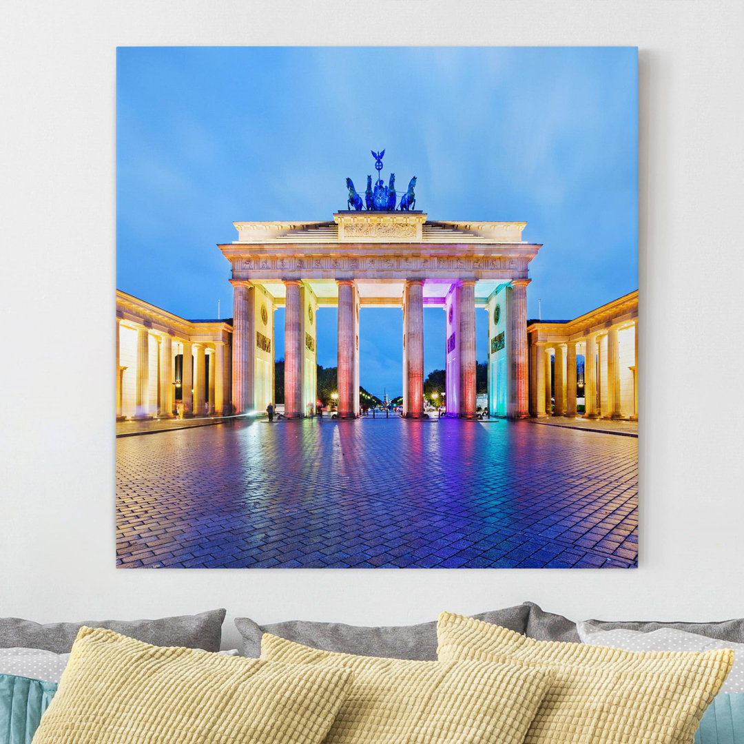 Leinwandbild Illuminated Brandenburg Gate