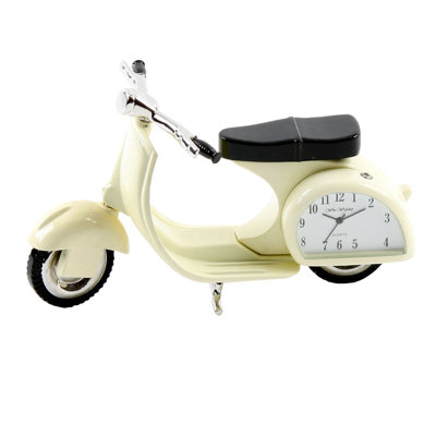Metal Tabletop Clock in Cream