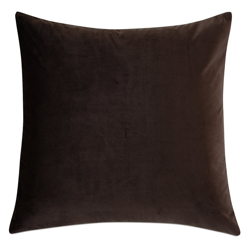 Nova Quilted Velvet Sham, Euro , Cocoa