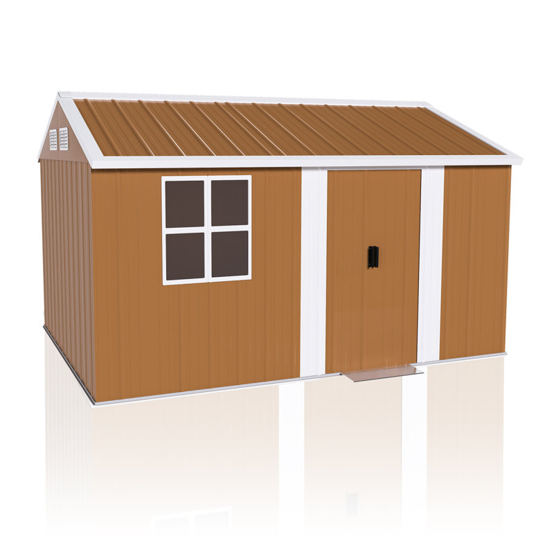 Remise de rangement en métal 12 x 8 pi avec porte verrouillable et ventilation