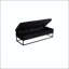 Banc de rangement en velours 58,6 po avec base en métal et plateau capitonné-133331792-133331794-133331797