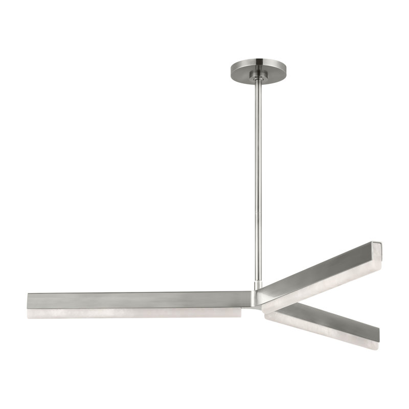 Linea LED Chandelier, Antique Nickel