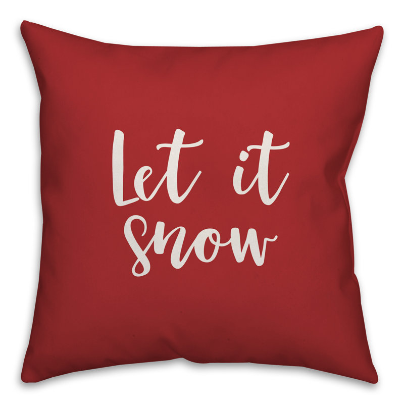  Coussin Let it Snow, Rouge, Housse de coussin
