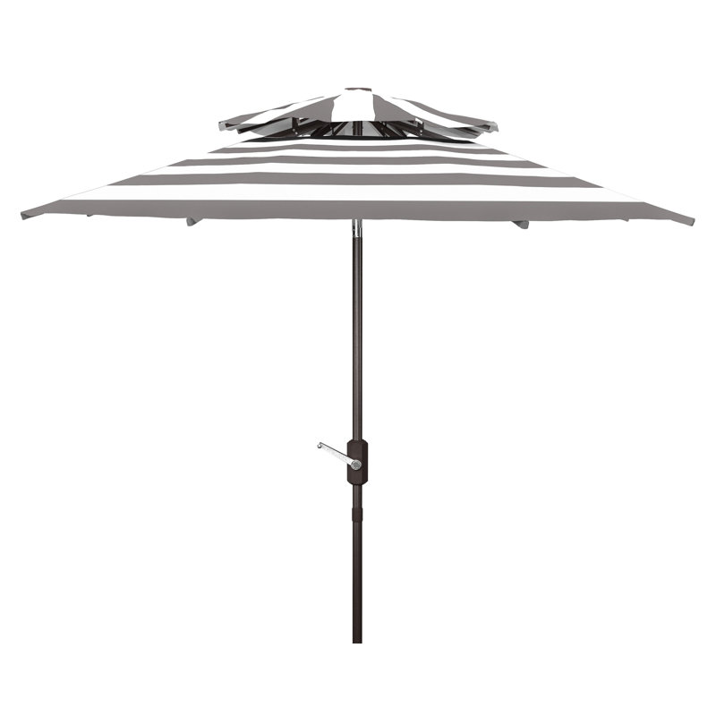 Parasol de plage 8,5 pi Torrens, Gris / Blanc