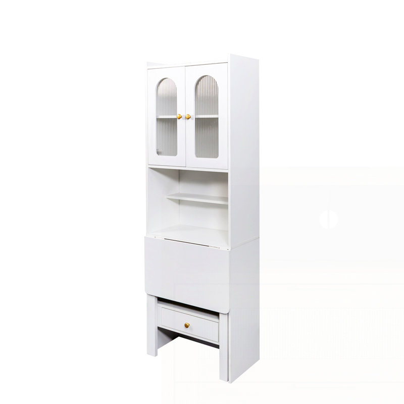 Armoire de bureau avec tablette et tiroir, Blanc
