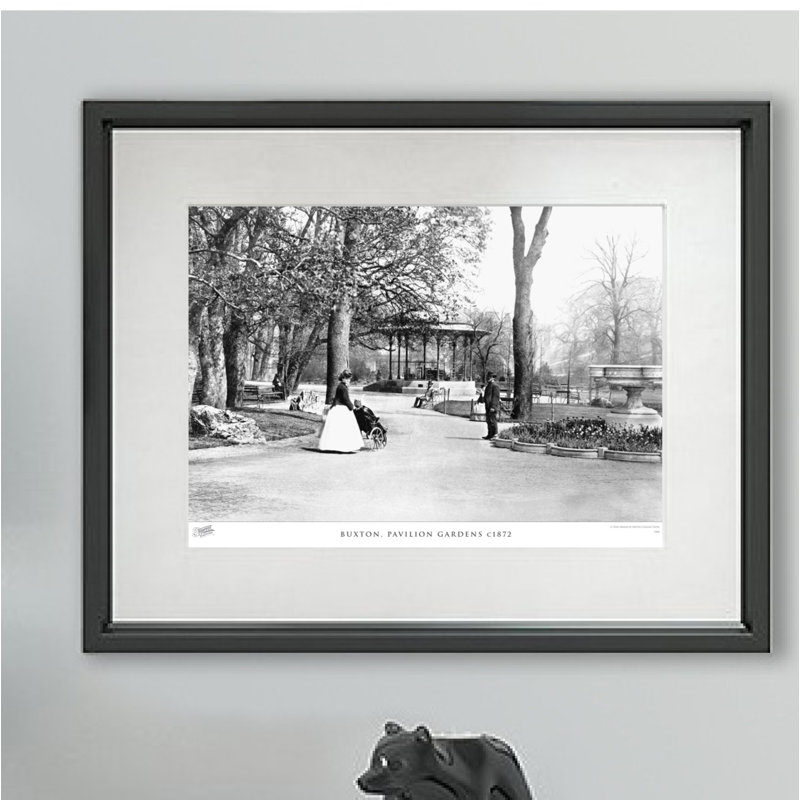 Buxton, Pavilion Gardens C1872 - Single Picture Frame Print, 40cm H x 50cm W x 2.3cm D