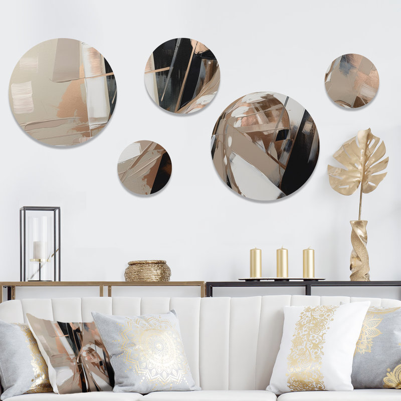 Ensemble de 5 décorations murales V au-delà des limites brunes et noires