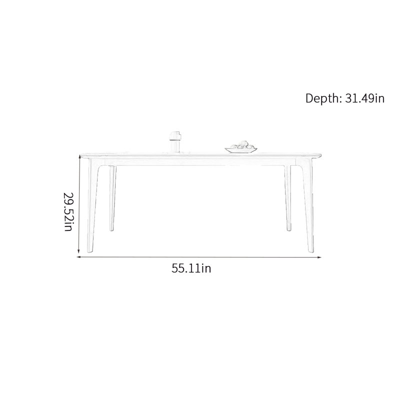 Panhia, H 29,52 po x P 55,11 po x l 31,49 po