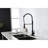 Matte Black Kitchen Sink Faucet With Pull-Out Spray - Stainless Steel, 360 Swivel, , Single Handle Spring Black, Spray, Corrosion Surface Treatment