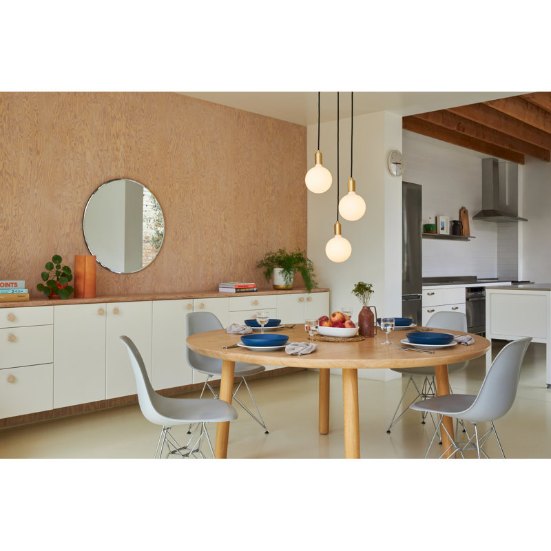 Brass Triple Pendant, White