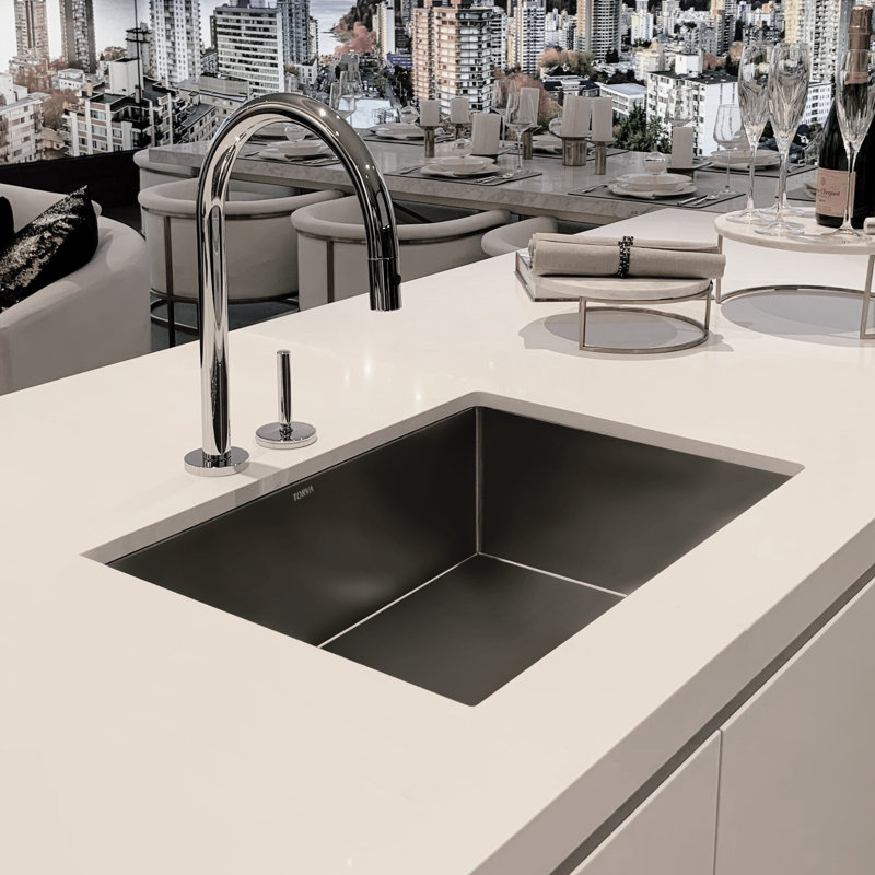 Polyfurniture 18'' L Undermount Single Bowl Stainless Steel Kitchen Sink
