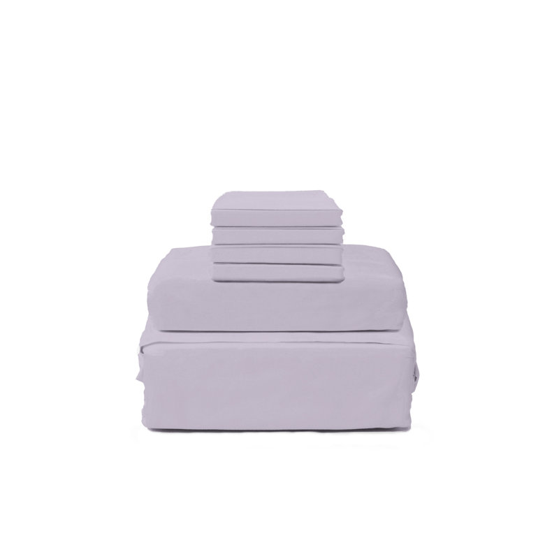 Ensemble de draps 1800 fils Hotel, Ensemble de draps pour grand lit + 1 drap-housse +, Violet