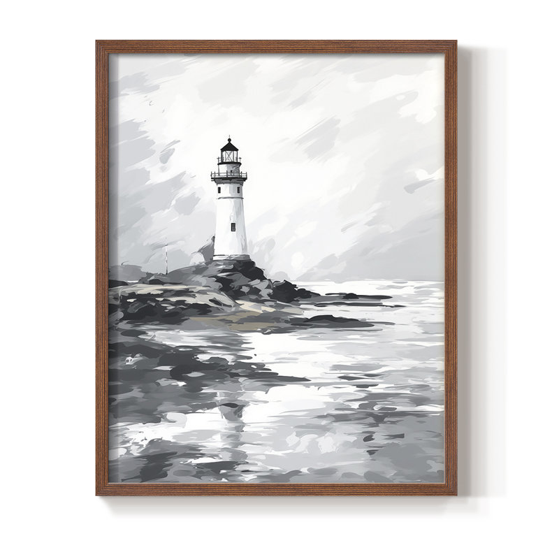 NAUTICAL Series Dxxvi, reproduction encadrée - bois massif, H 21 po x l 17 po, Noyer