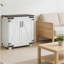 Armoire de rangement, buffet avec porte de grange, tablette réglable