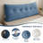 Oversized Chenille Bed Reading Pillow With Triangular Support & Side Pockets-124001984-124001994