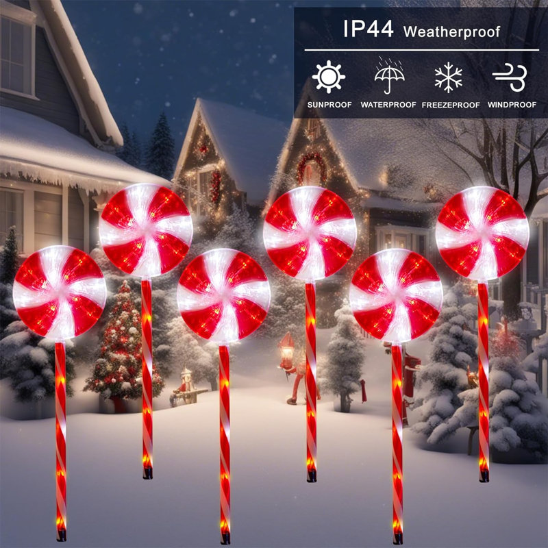 Luminaire de Noël et lumières de sentier, Rouge / blanc