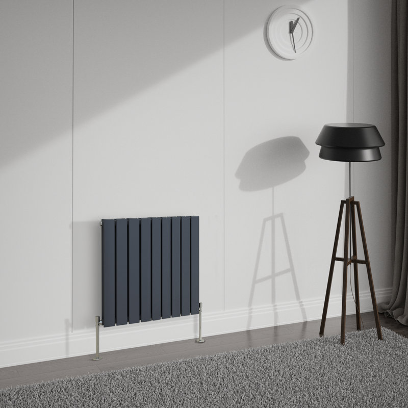 Shonda Horizontal Double Flat Panel Radiator, Anthracite, 60cm H x 61.2cm W