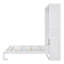 Grand lit escamotable mural avec tablettes, blanc-129884066