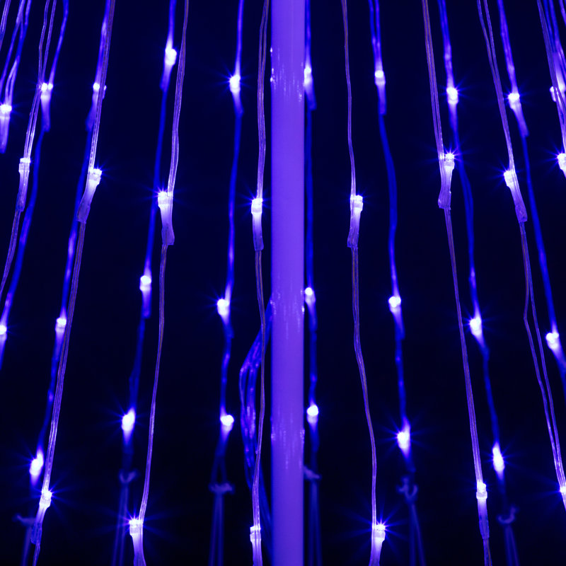 Décoration d'extérieur à DEL, H 108 po x l 35 po x p 35 po, Bleu foncé