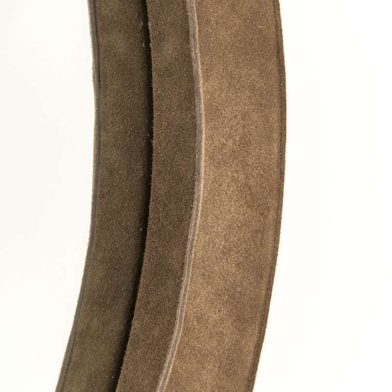 Pendre Flat Suede Wall Mirror, 35.5" H x 35.5" W