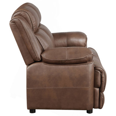 Dark Brown Upholstered 3-Piece Sofa Set