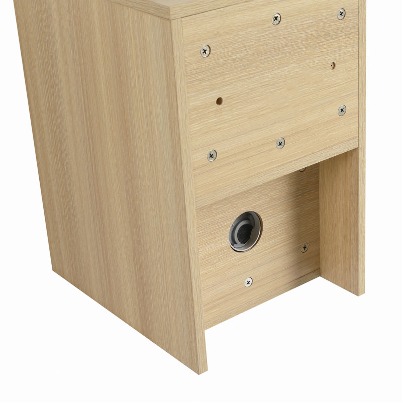 Petites tablettes de rangement murales 12 po, rangement pour salle de bain, contreplaqué, Chêne blanc
