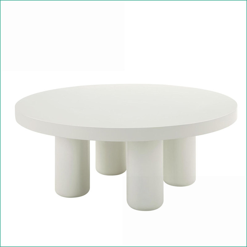 Table basse blanche moderne pour le salon - plateau épais, robuste et amp; Stylish par Loanna