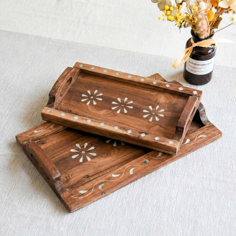 Deshya Solid Wood Tray