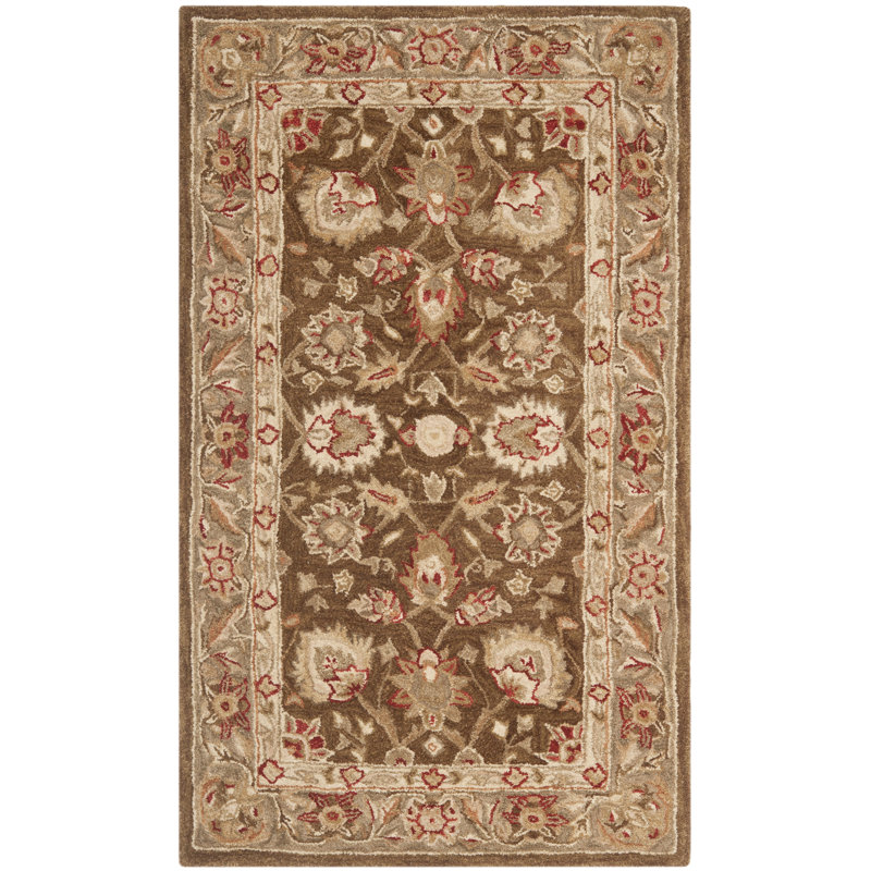 Tapis oriental en laine touffeté à la main Tingley, Rectangle 6 pi x 9 pi