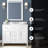 Tahoe 42 in. Pure White Freestanding Bathroom Vanity, Engineered Stone Top with Backsplash, Brushed Nickel Hardware-1256135045