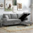 Derick 74" Wide Upholstered Sleeper Sofa With 2 Pillows And Storage-94016368