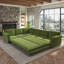 Canapé d'angle convertible en chenille de 3 m (118 po), style moderne et familial.-132454634