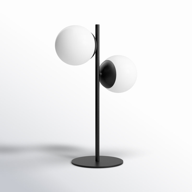 Lampe de table Dianna, H 20 po x l 14 po x P 14 po, Noir