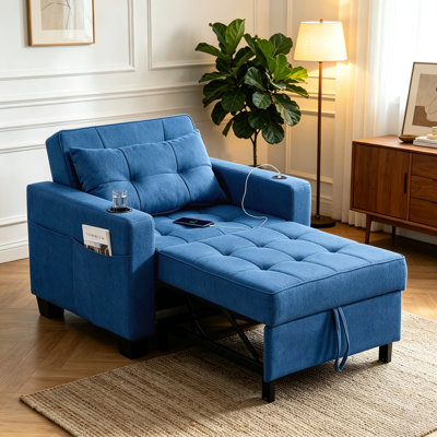Fauteuil d'appoint à dossier convertible simple Marcio